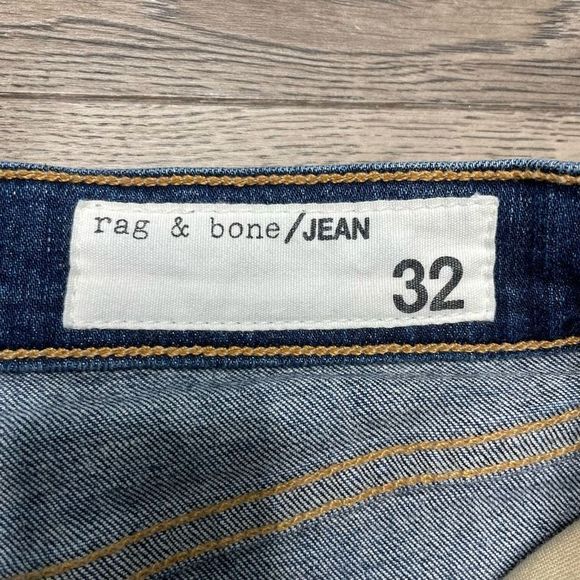 Rag & Bone Jeans Blue Dark Denim Skinny Womens Size 32 High Rise - Picture 2 of 9